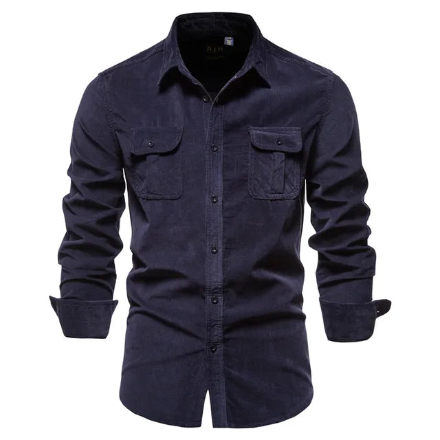 Classic Single-Breasted Men's Dress Shirt
