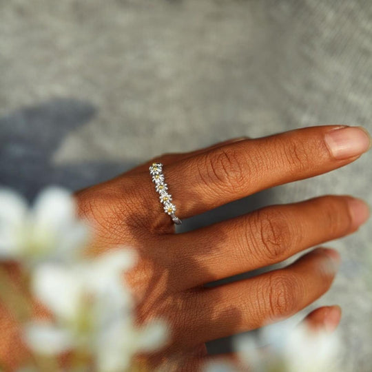 BAGUE FLEUR MARGUERITE DOUCE
