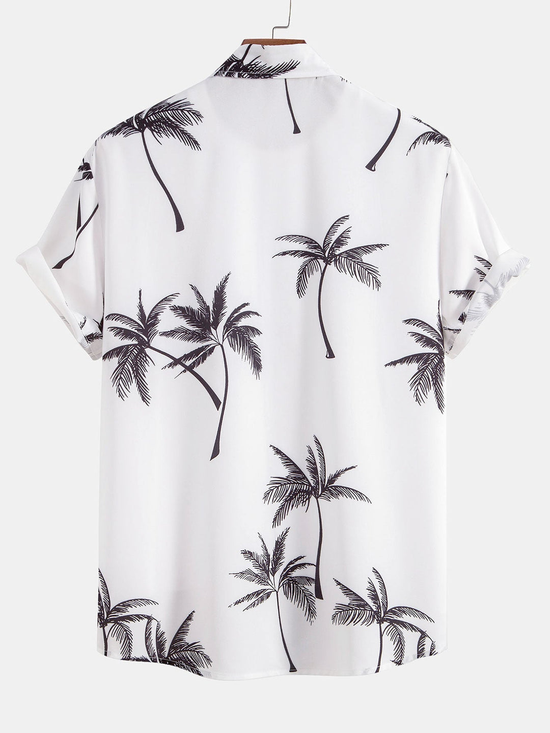 Palm Tree Print Button Up Shirt & Swim Shorts