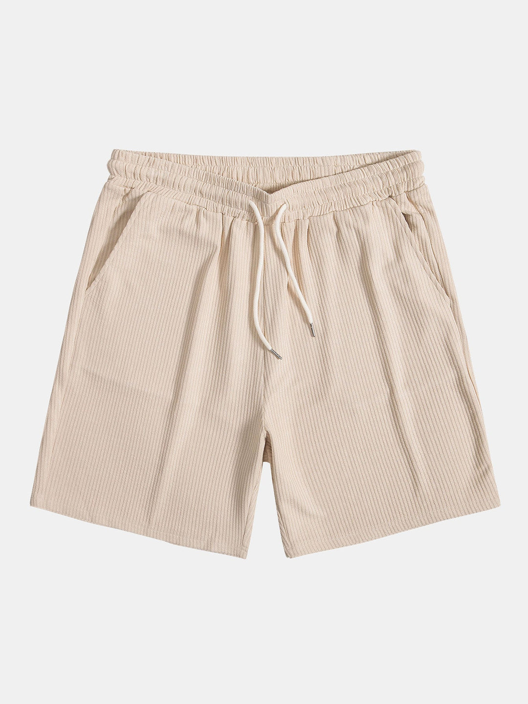 Knitted Ribbed Zip Polo & Shorts