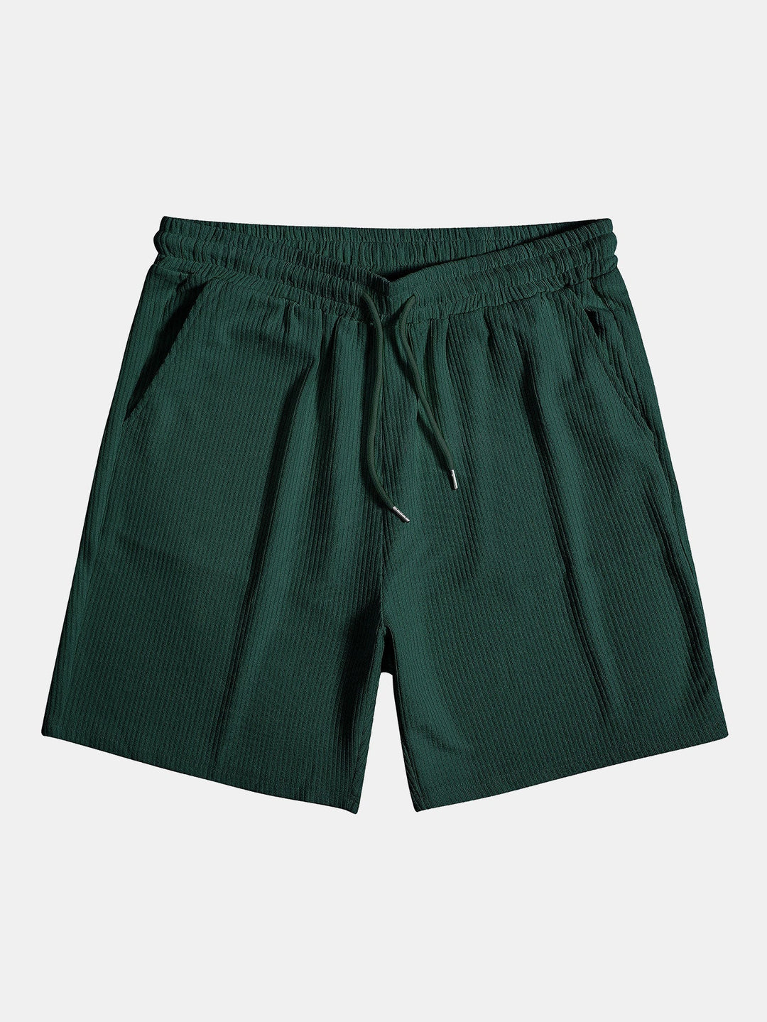 Knitted Ribbed Zip Polo & Shorts