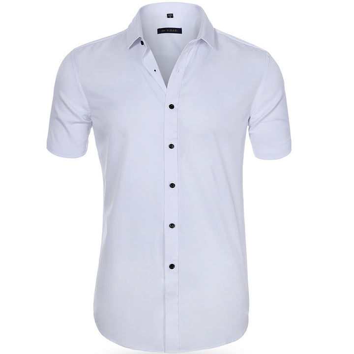 Comfort-Fit Breathable Short Sleeve Shirt with Anti-Wrinkle Technology