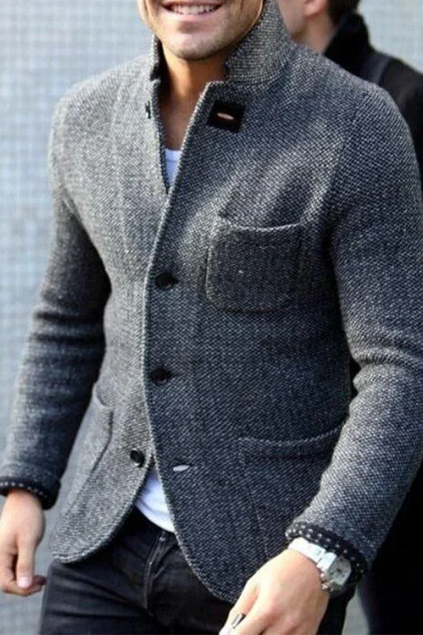 Stylish Retro Knitted Cardigan for the Modern Man