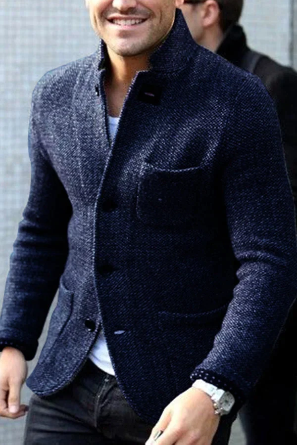 Stylish Retro Knitted Cardigan for the Modern Man
