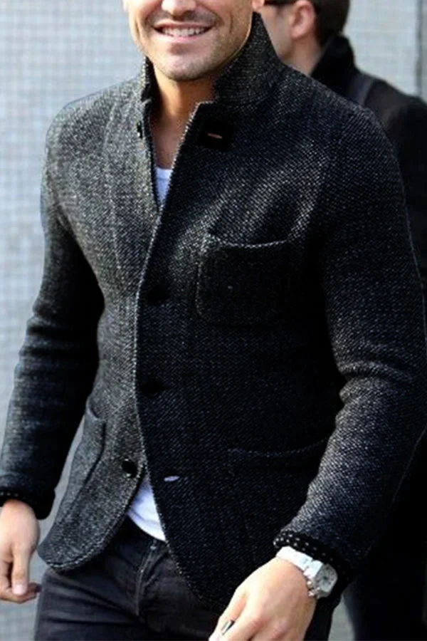 Stylish Retro Knitted Cardigan for the Modern Man