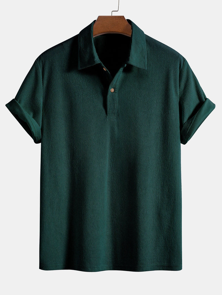 Short Sleeve Corduroy Polo Shirt & Corduroy Shorts