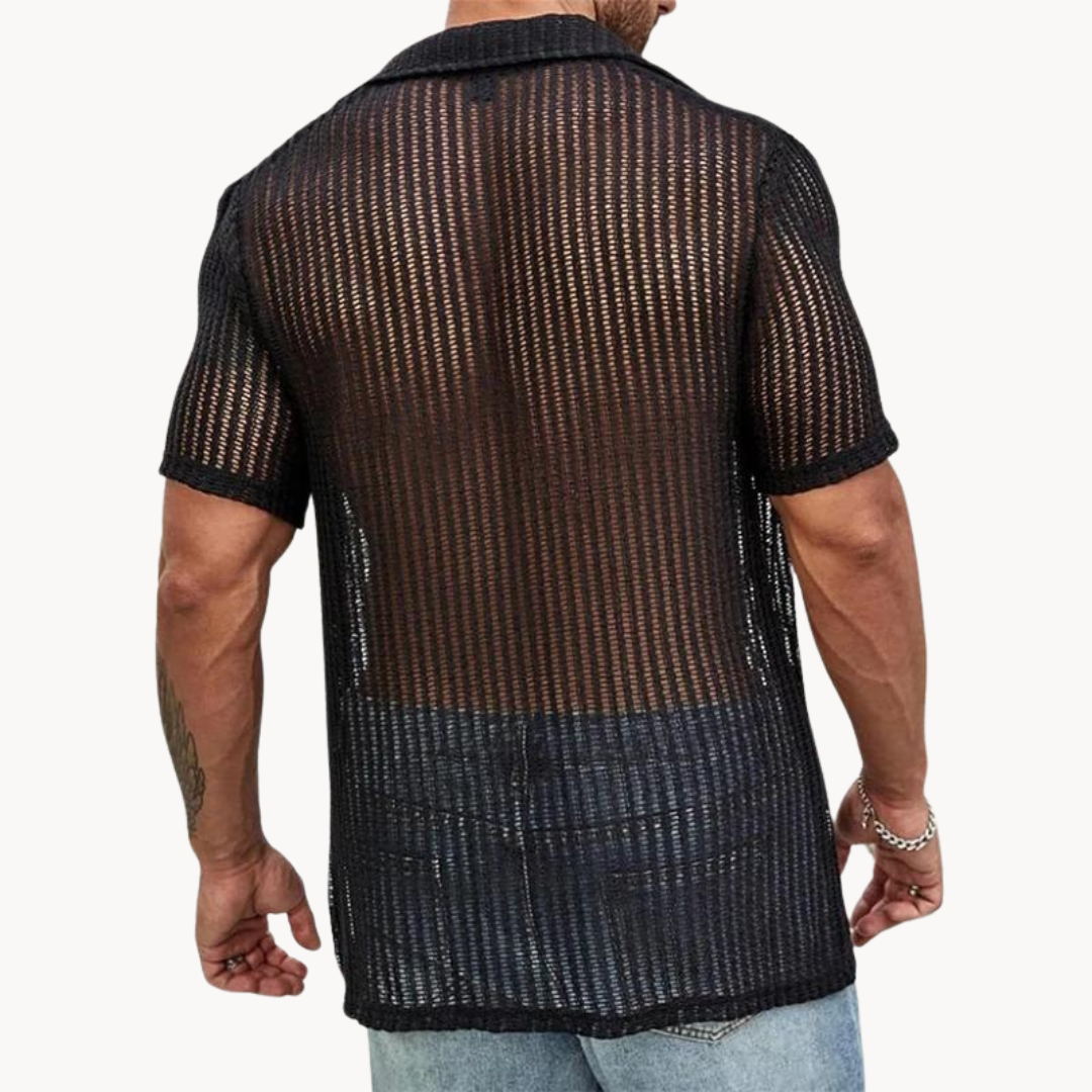 Lightweight Hollow Knit Shirt for Ultimate Comfort