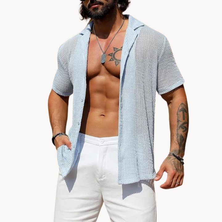 Lightweight Hollow Knit Shirt for Ultimate Comfort