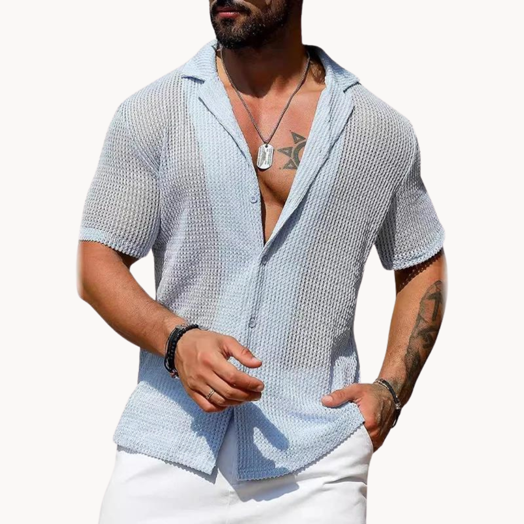 Lightweight Hollow Knit Shirt for Ultimate Comfort