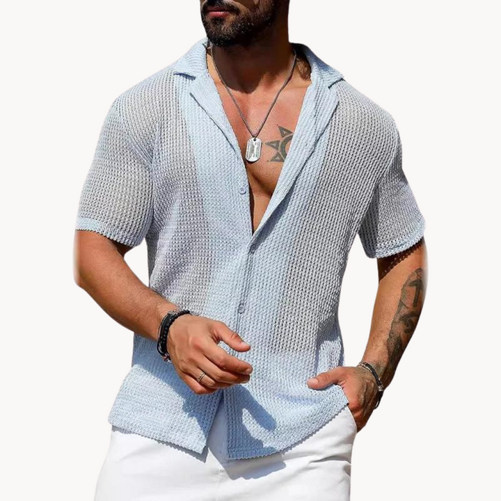 Lightweight Hollow Knit Shirt for Ultimate Comfort