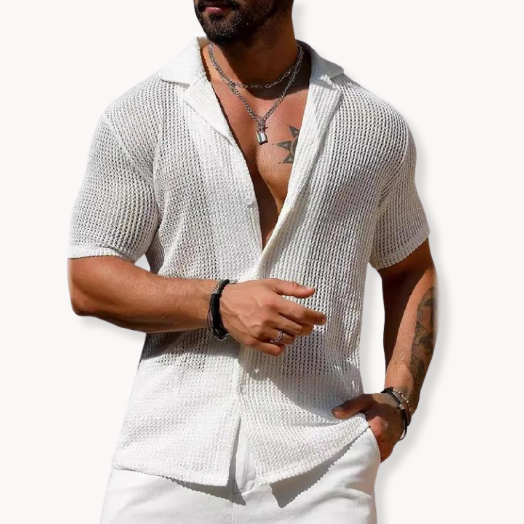 Lightweight Hollow Knit Shirt for Ultimate Comfort