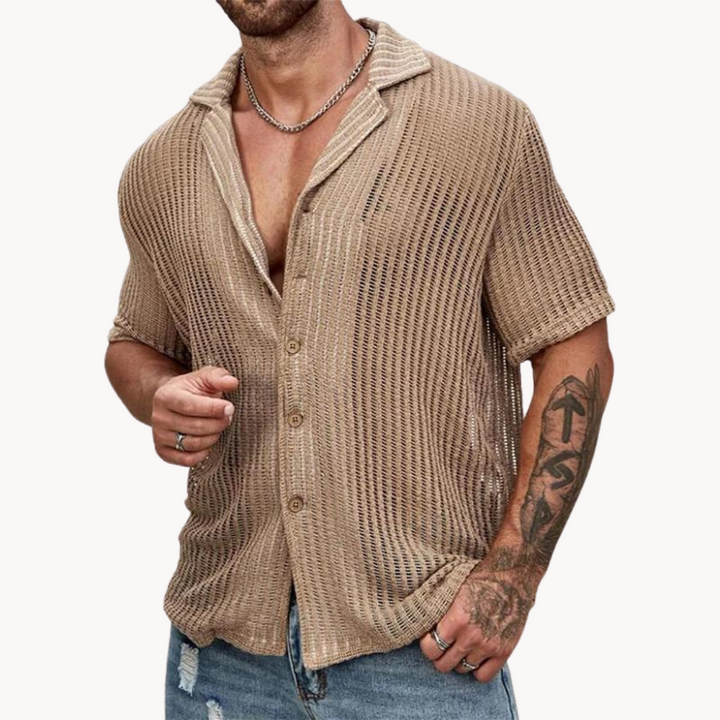 Lightweight Hollow Knit Shirt for Ultimate Comfort