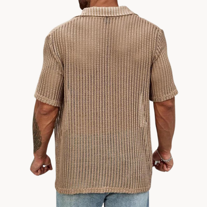 Lightweight Hollow Knit Shirt for Ultimate Comfort