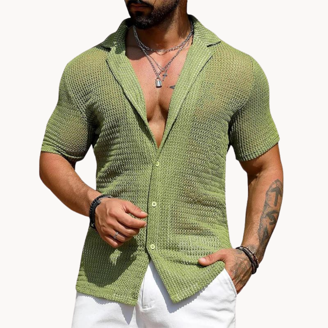 Lightweight Hollow Knit Shirt for Ultimate Comfort