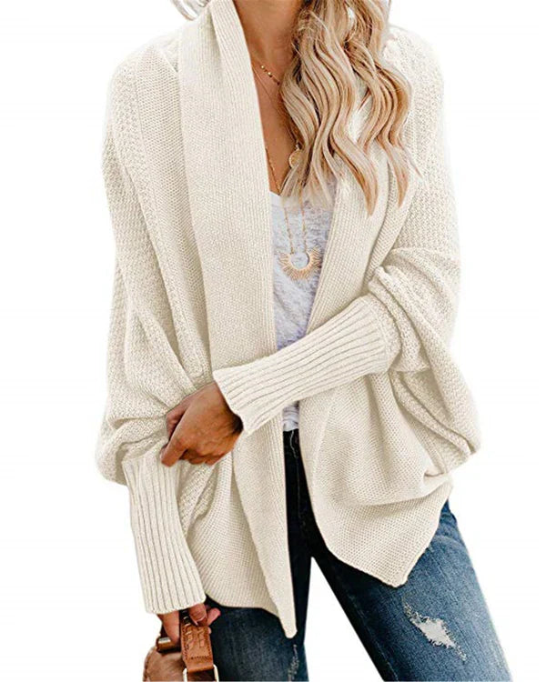 Chaleureux Cardigan Châle en Acrylique Tricoté pour Femmes