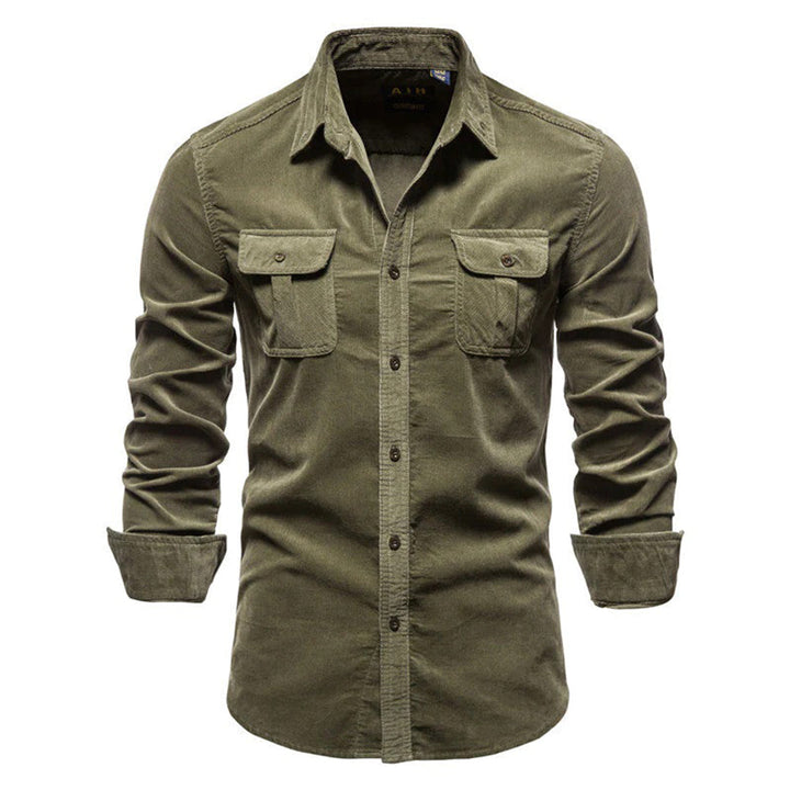 Cozy Men's Corduroy Shirt: Perfect for Autumn and Winter Warmth