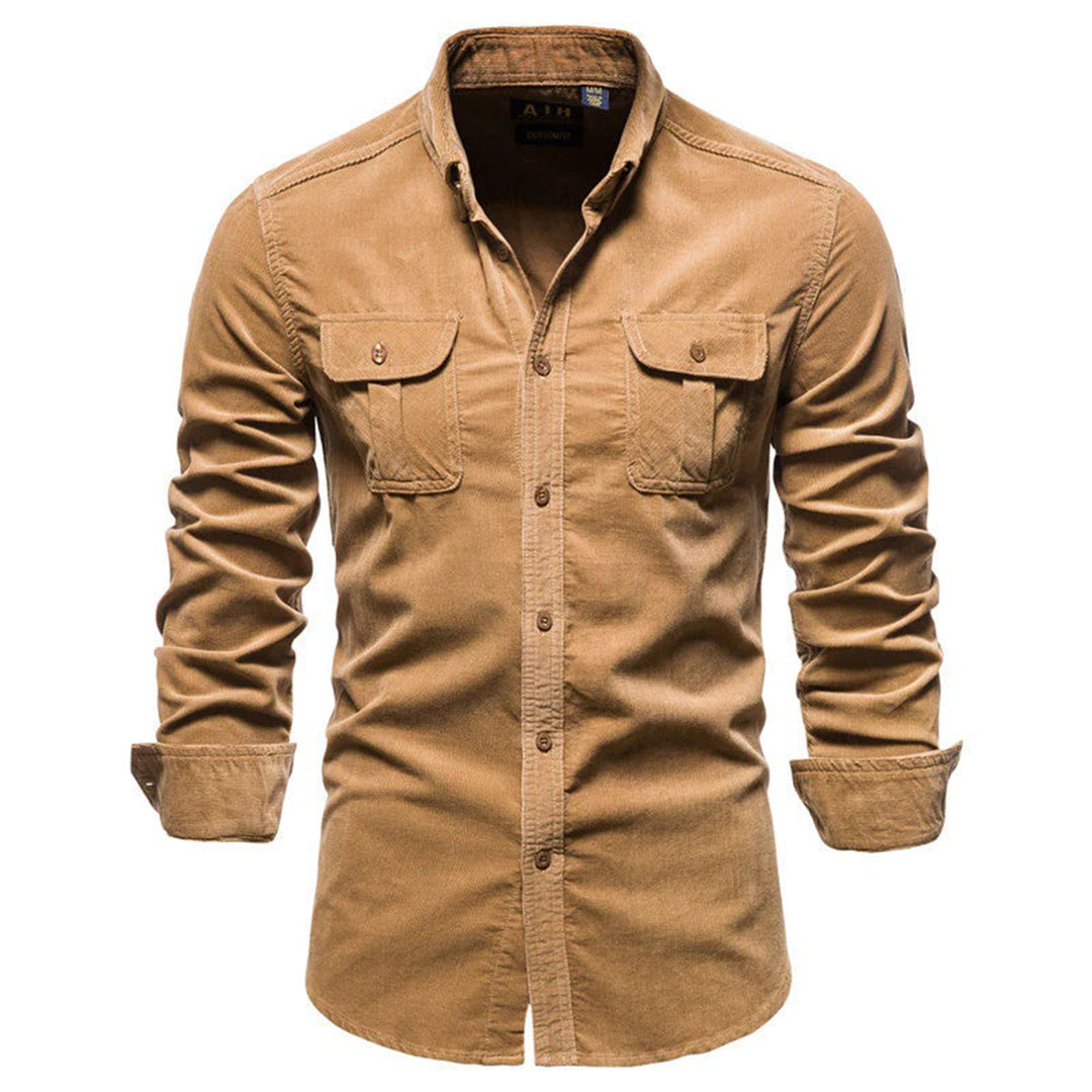 Cozy Men's Corduroy Shirt: Perfect for Autumn and Winter Warmth