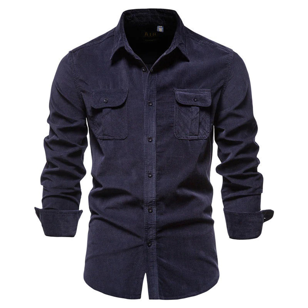 Cozy Men's Corduroy Shirt: Perfect for Autumn and Winter Warmth