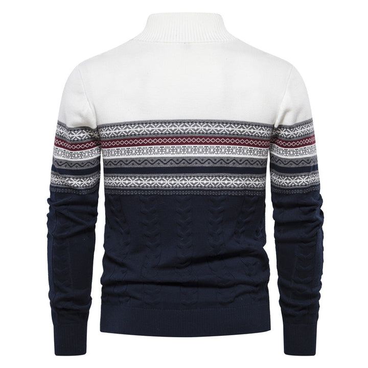 Stylish Stand-Up Collar Knit Sweater for Men