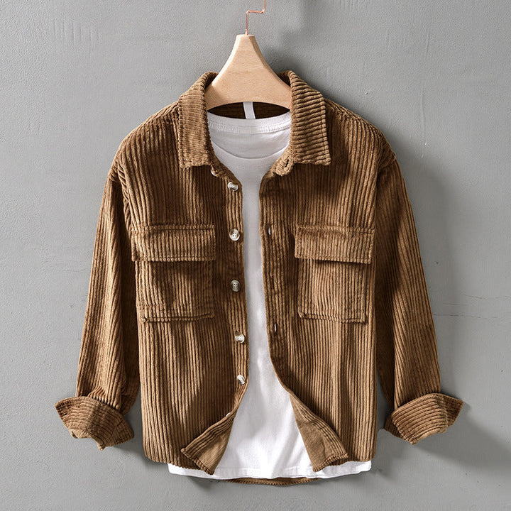 Vintage-Inspired Corduroy Overshirt