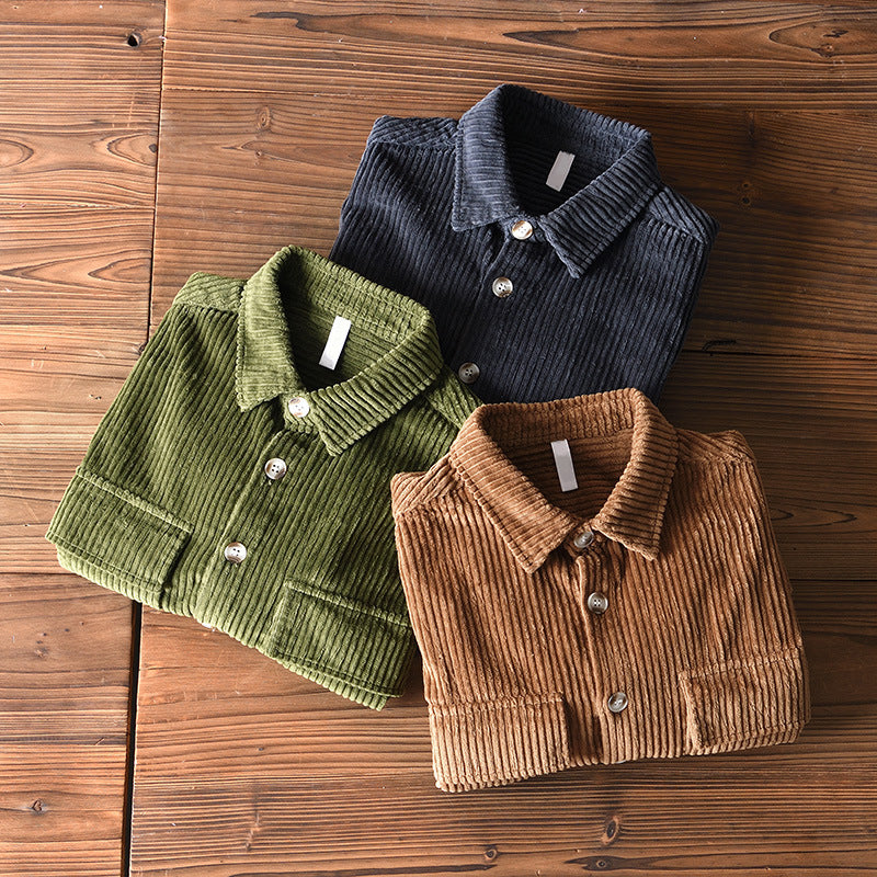 Vintage-Inspired Corduroy Overshirt
