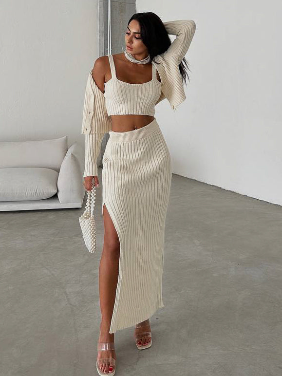 Fari | Elegante Driedelige Gebreide Set