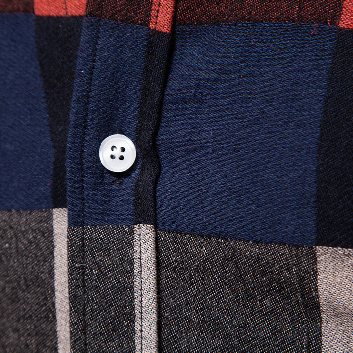 Vintage-Inspired Checkered Button-Up Shirt