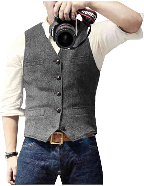 Stylish Men's Casual Waistcoat for Effortless Elegance