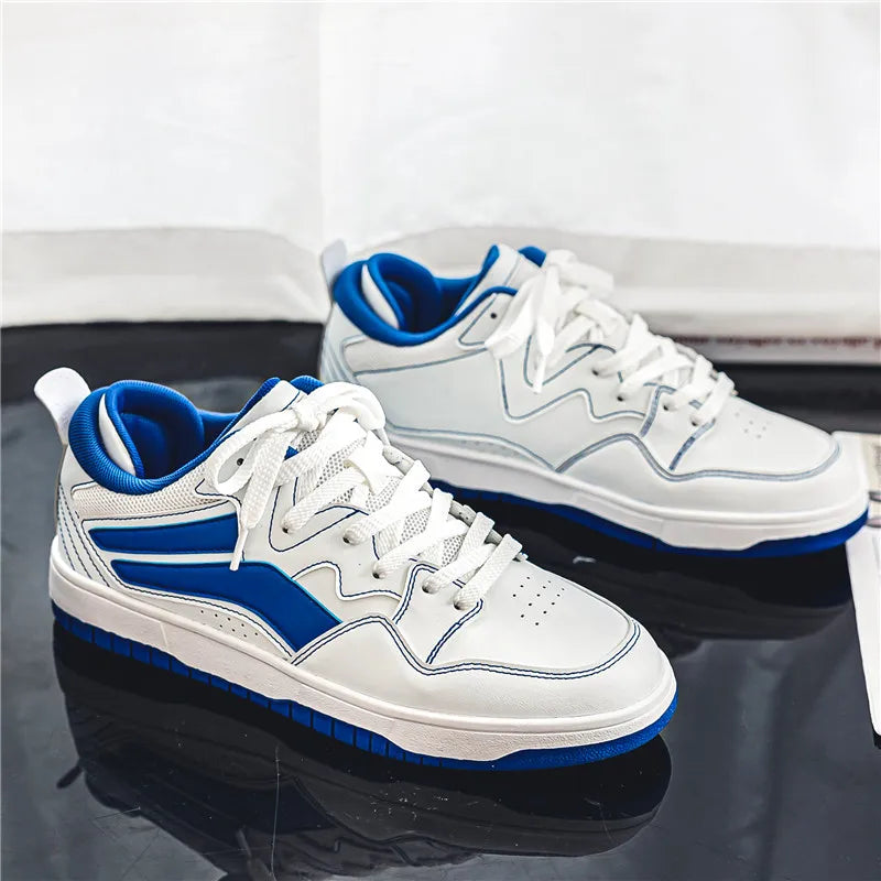 Retro low-top trainers with contrasting details