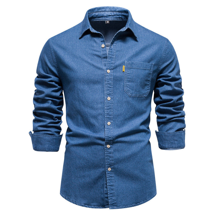 Eco-Friendly Men's Denim Shirt Crafted from Organic Cotton