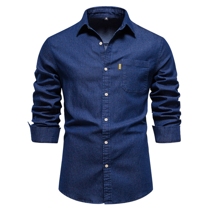 Eco-Friendly Men's Denim Shirt Crafted from Organic Cotton
