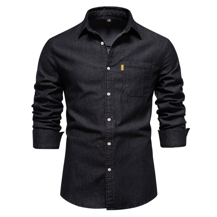 Eco-Friendly Men's Denim Shirt Crafted from Organic Cotton