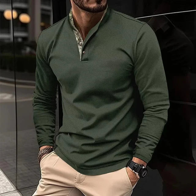 Cozy Long Sleeve Waffle Knit Shirt