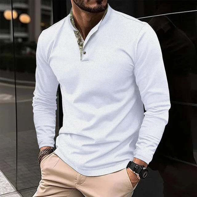 Cozy Long Sleeve Waffle Knit Shirt