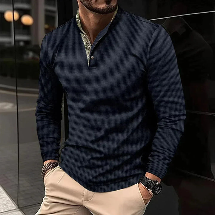 Cozy Long Sleeve Waffle Knit Shirt
