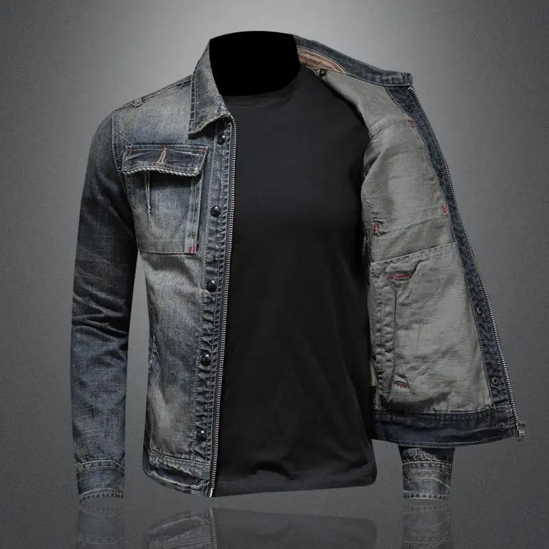 Retro-Inspired Denim Jacket for Men