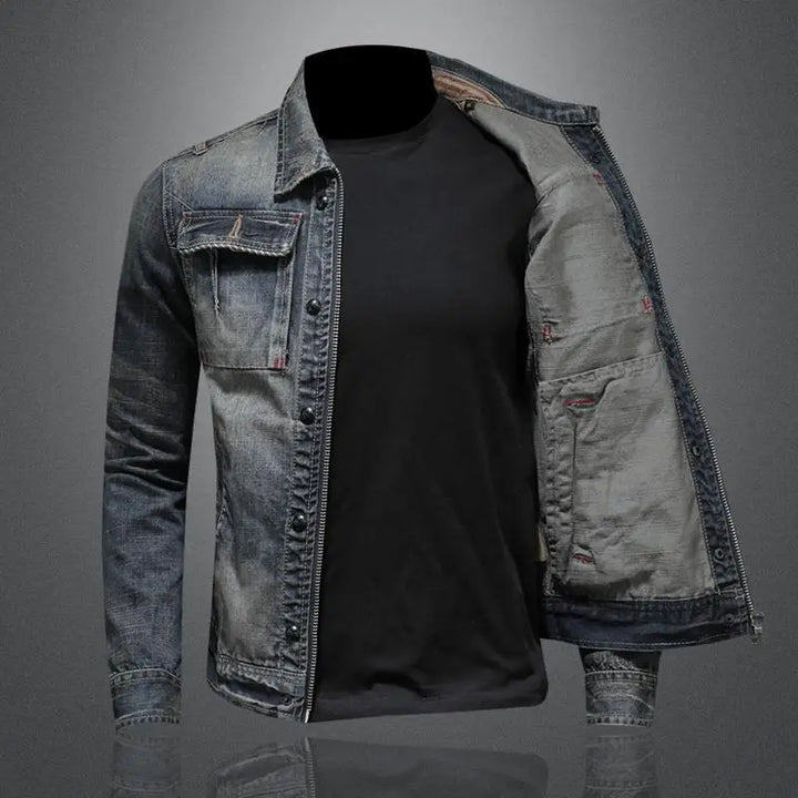 Retro-Inspired Denim Jacket for Men