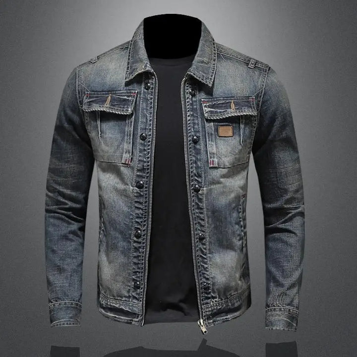 Retro-Inspired Denim Jacket for Men