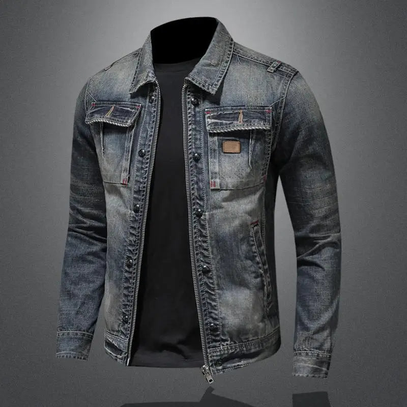 Retro-Inspired Denim Jacket for Men