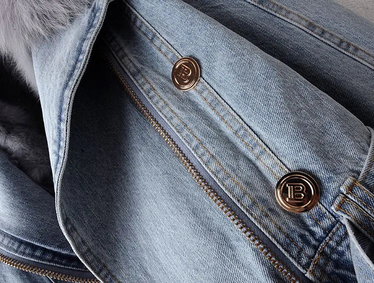 Elegance Denim & Fur Jacket