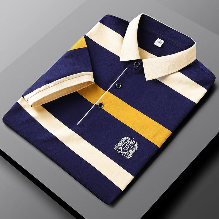 Stylish Striped Polo Shirt for Men - Premium Quality