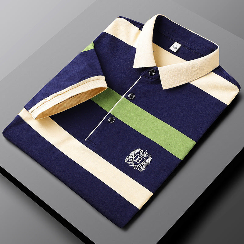 Stylish Striped Polo Shirt for Men - Premium Quality