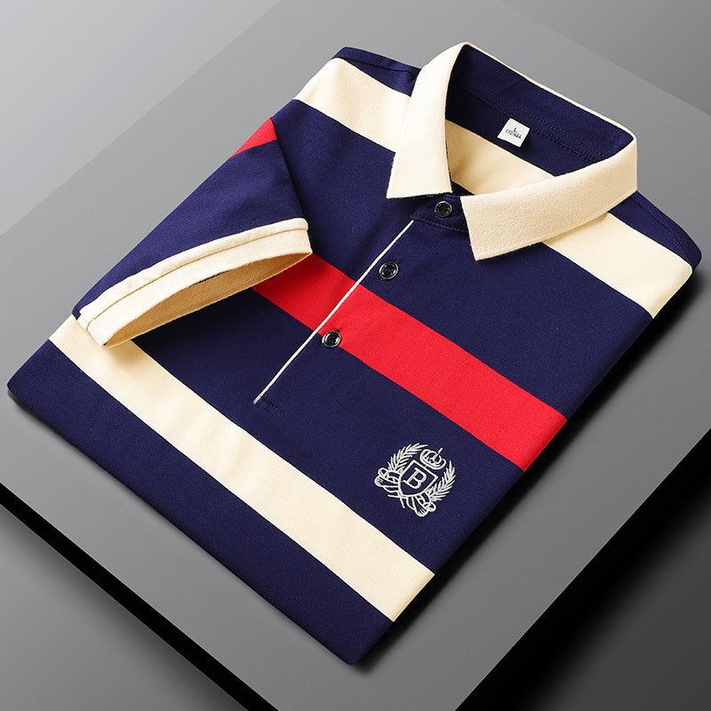 Stylish Striped Polo Shirt for Men - Premium Quality
