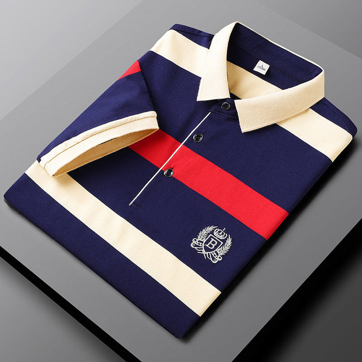 Stylish Striped Polo Shirt for Men - Premium Quality