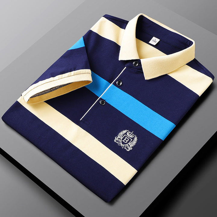 Stylish Striped Polo Shirt for Men - Premium Quality