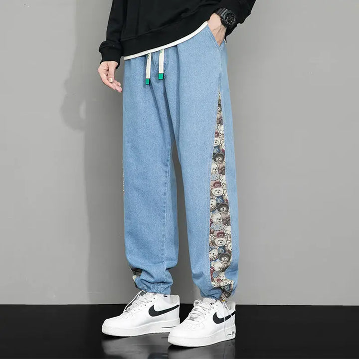Denim Patchwork Joggers
