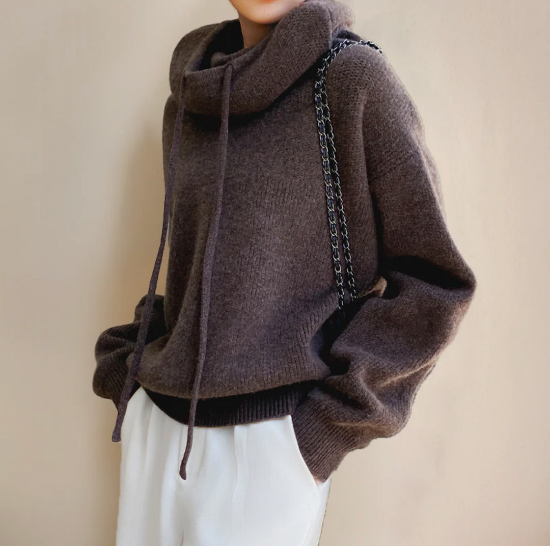 Livia Luxe Mohair Gebreide Hoodie
