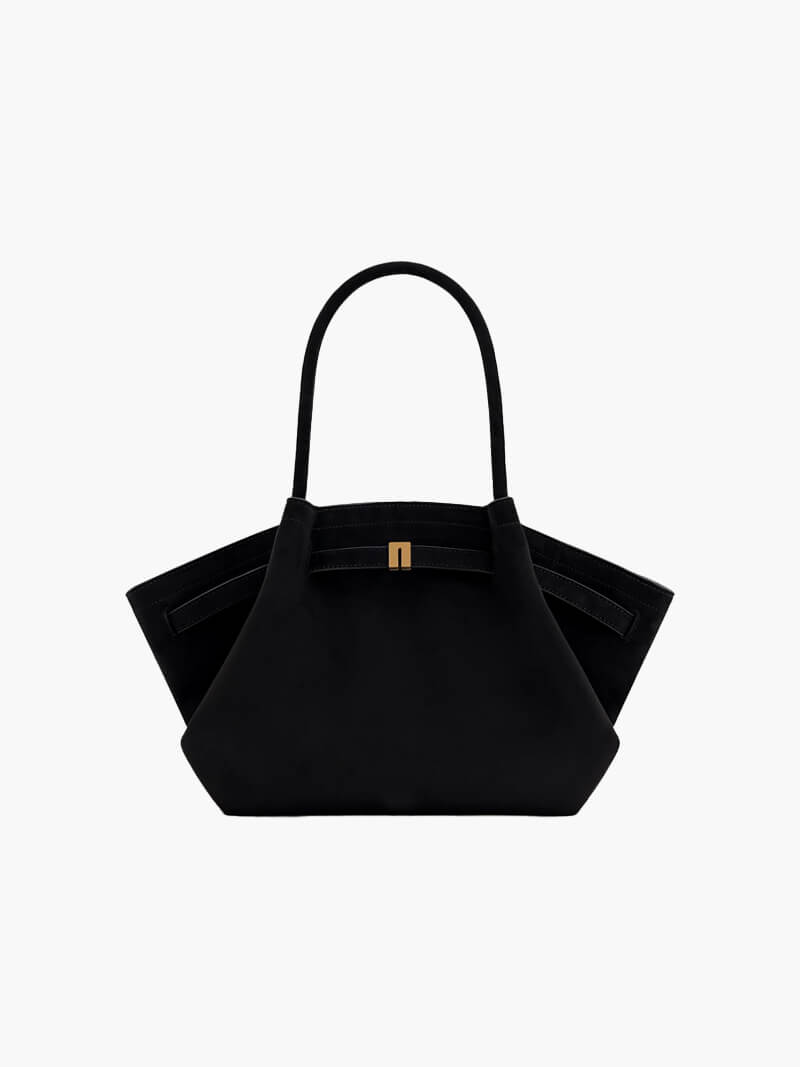 Elena Luxe Suède Geometrische Handtas met Strak Design