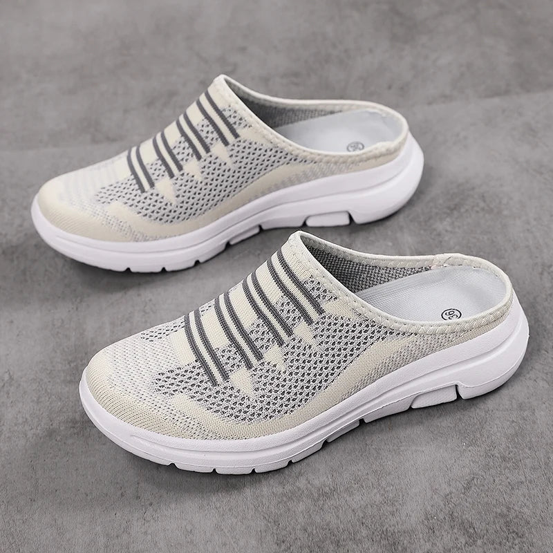 Lightweight Mesh Slippers With Wedge Heel For Women