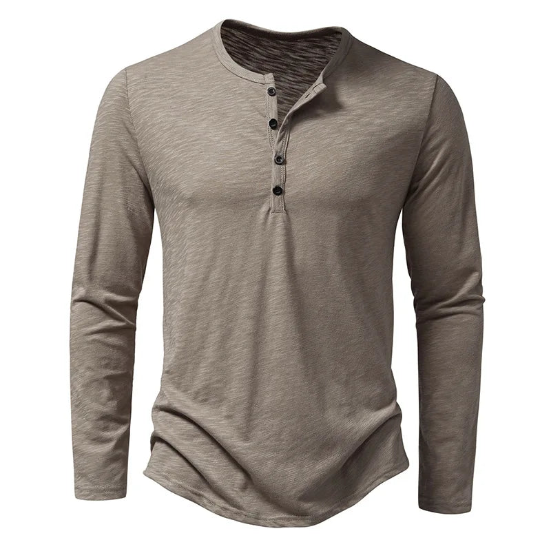 Stylish Men's Henley Shirt - Perfect Blend of Comfort and Sophistication!